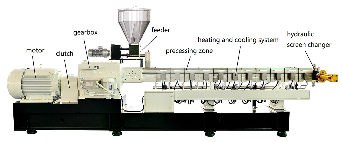 Co-rotating Parallel Twin Screw Plasitc Extruder Machine